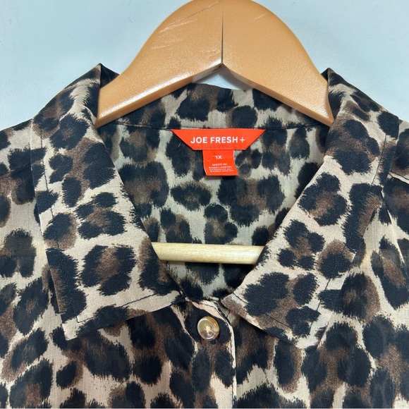 Joe Fresh Animal Print Duster 1X EUC - Picture 3 of 8